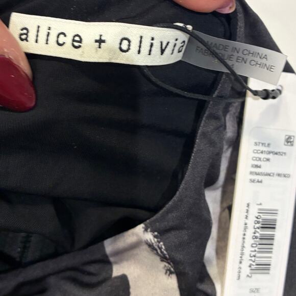 NWT Alice + Olivia Delora Renaissance Fresco Dress Sz 4 - Picture 8 of 13